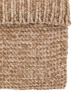 Beige Luxe Chunky Chenille Throw blanket from Gallery Direct, soft and cozy neutral blanket for sofa or bed.