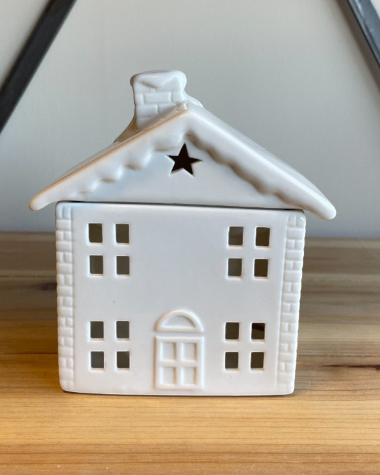 White Ceramic House Wax Melt Burner