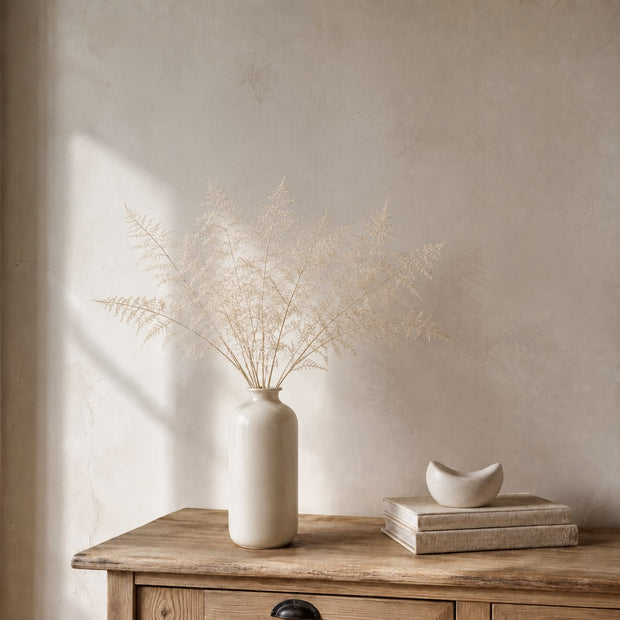 Artificial White Asparagus Fern Spray
