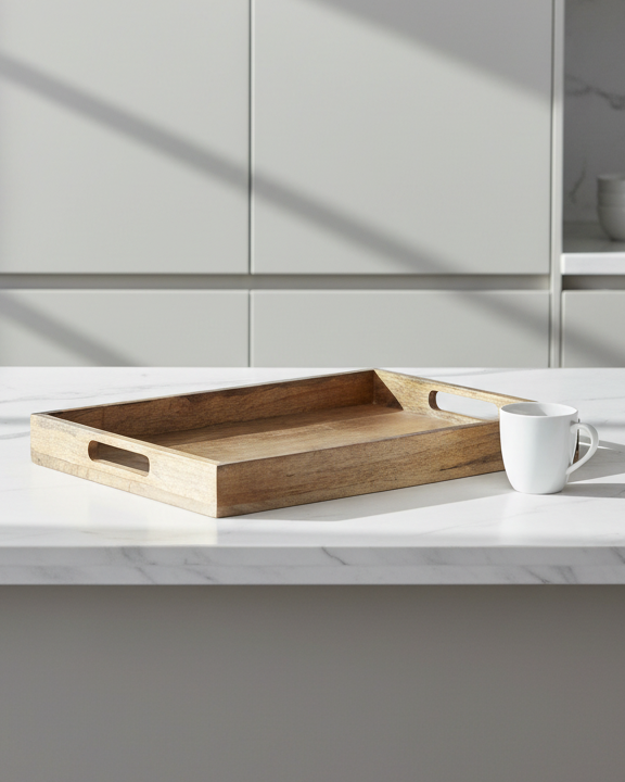 Wooden Handled Tray