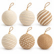 Neutral Beige and Cream Rustic Rope Bauble