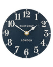 Thomas Kent 6-inch Arabic Mantle Clock in ink blue by Gallery Direct, featuring a classic design with Arabic numerals and a polished finish.