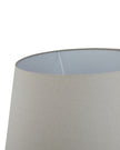 Large brown round table lamp with linen shade from Hill Interiors, perfect for home decor accents.
