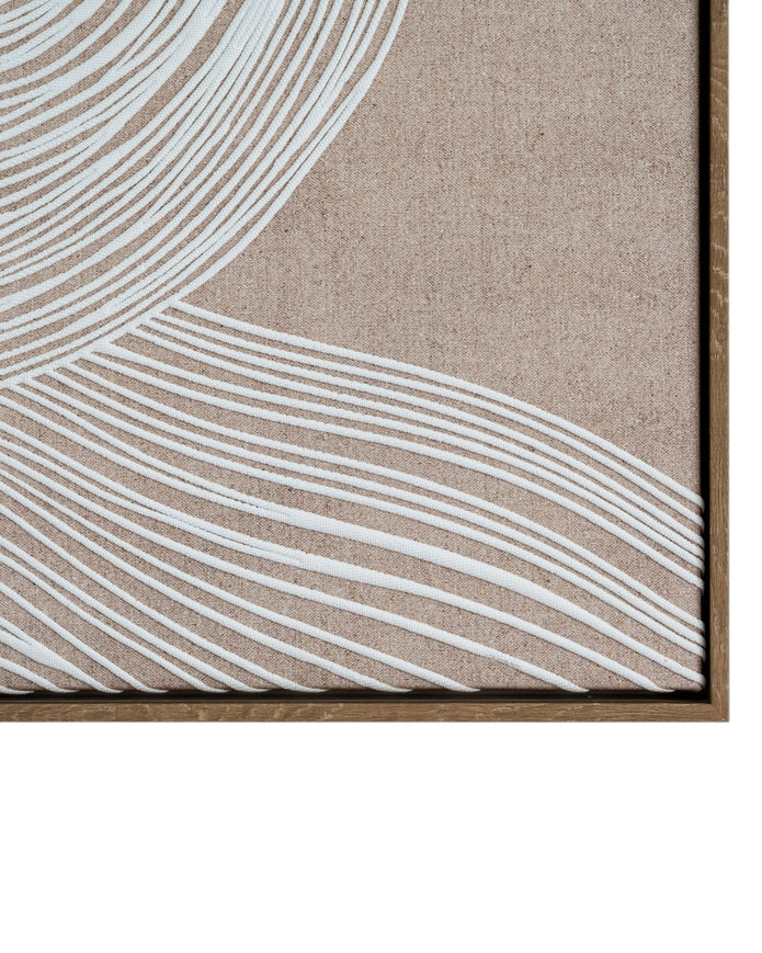 Neutral Clayre Line framed canvas wall art by Hill Interiors featuring a stylish, modern design for home decor.