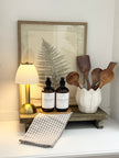 Natural wooden rectangle rustic display riser by Gisela Graham, small or large home decor piece with a textured wood finish.