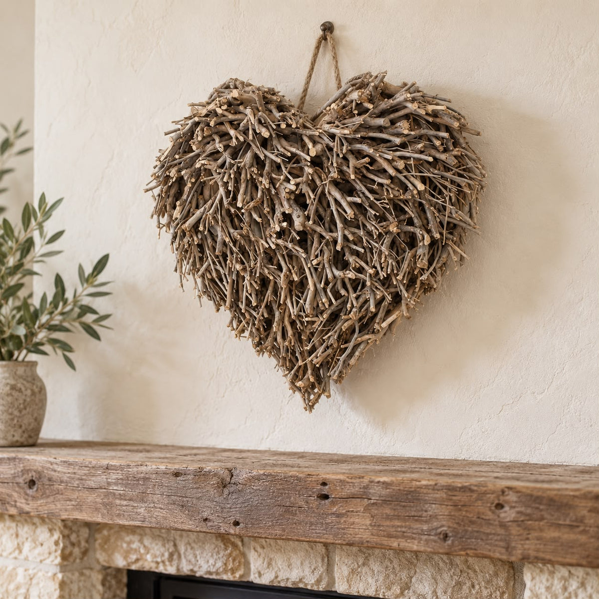Tea branch heart deco