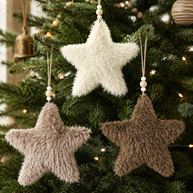 Neutral Hanging Fluffy Star