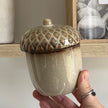 Neutral Ceramic Acorn Pot