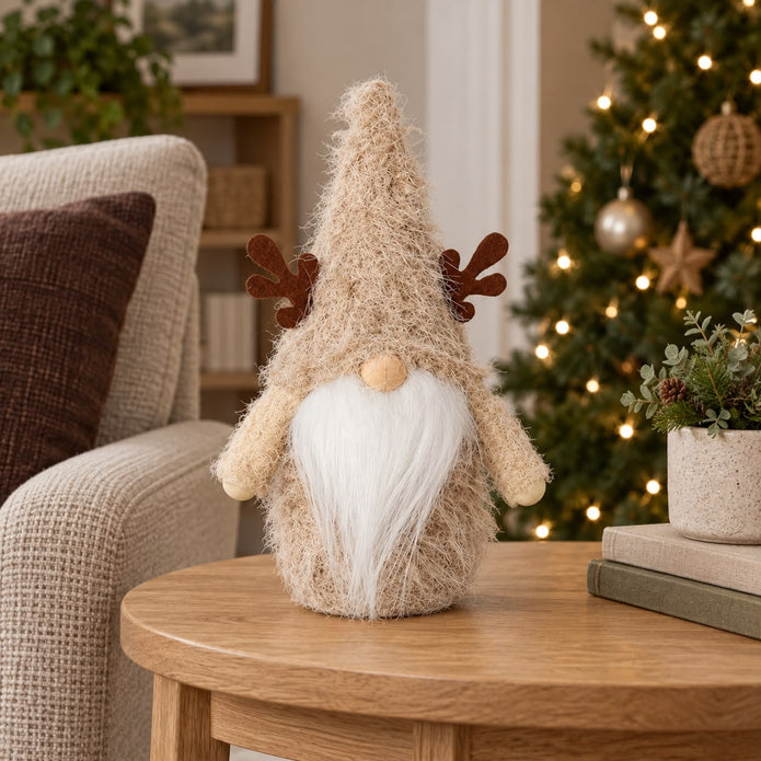 Cream & Brown Gonks With Antlers