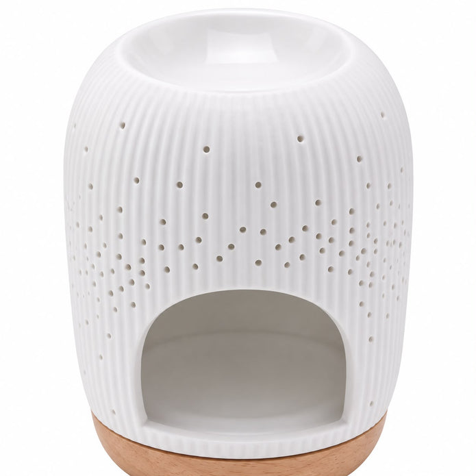 White Ceramic Loire Wax Melt & Oil Burner - Polka Dot — product image 6