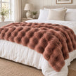 Rosewood Pink Luxury Faux Fur Blanket Throw