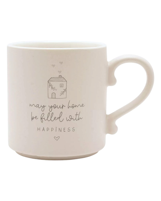 Beige Moments Mug - Happy Home - Neutral Ceramic Coffee Cup
