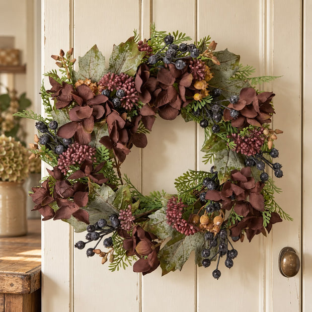 Hydrangea Green Artificial Wreath