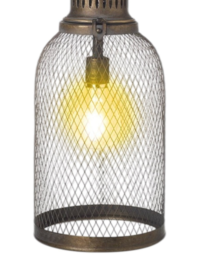 LED Light Up Metal Mesh Lantern from Heaven Sends, featuring a glowing LED light inside and intricate metal mesh design.