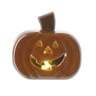 Dark Orange Small Ceramic Light Up Pumpkin