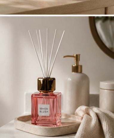 Blush Pink Sences Small Reed Diffuser – Luxury Home Fragrance