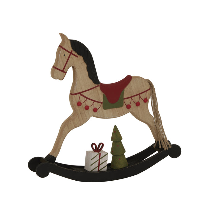 Wooden Rustic Rocking Horse