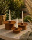 Large Rusty Metal Dinner Candlestick Holder