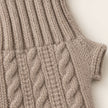 Beige Cosy Cable Knit Fingerless Gloves