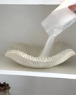 Barbuda Large Scalloped Wavy Decorative Bowl – Neutral Resin Tray - PRE ORDER LATE SEPT DELIVERY - Home DecorHome Decor - Lulu Loves Home