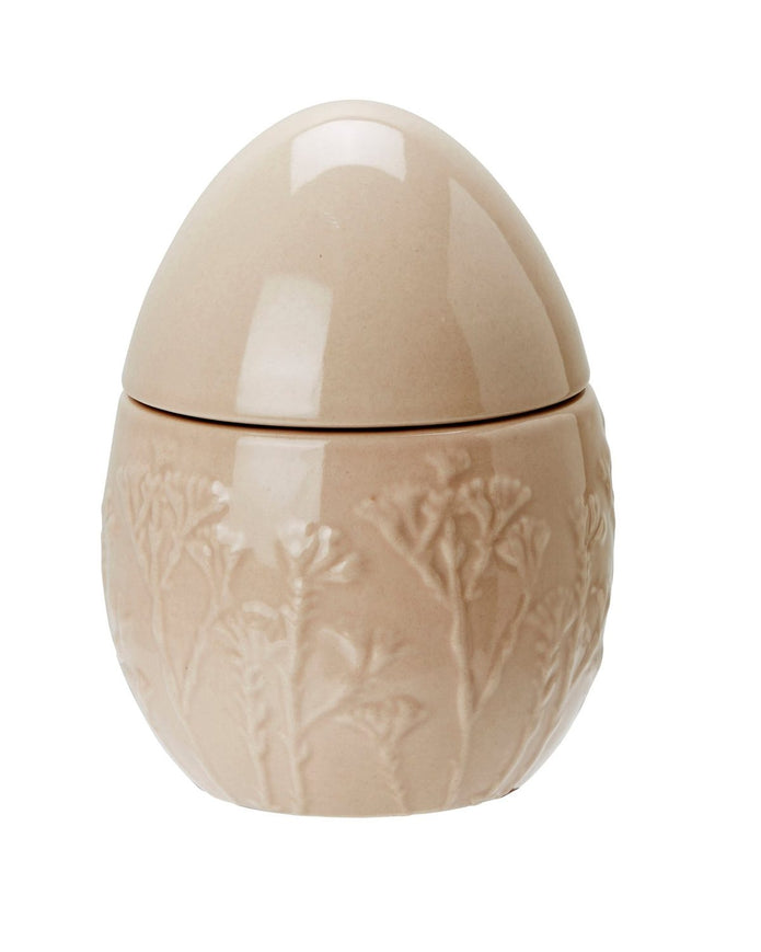 Beige Ceramic Egg Planter