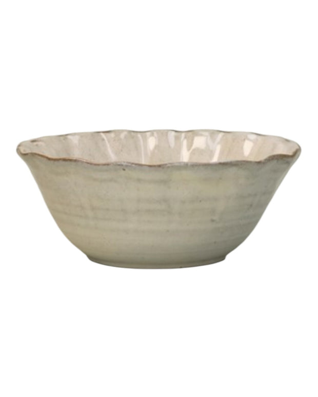 Beige Stoneware Pinched Bowl