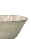 Beige Stoneware Pinched Footed Bowl