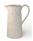 Beige Stoneware Pinched Jug