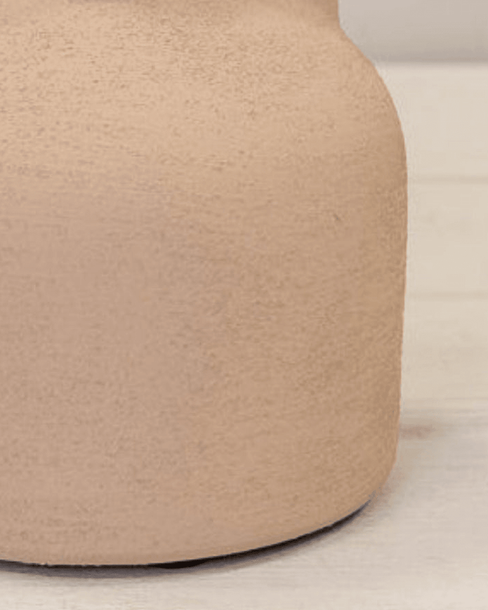 Beige Textured Bottle Shaped Vase