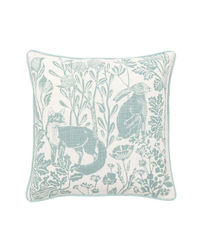 Bibury Animals Duck Egg Blue Cushion Cover