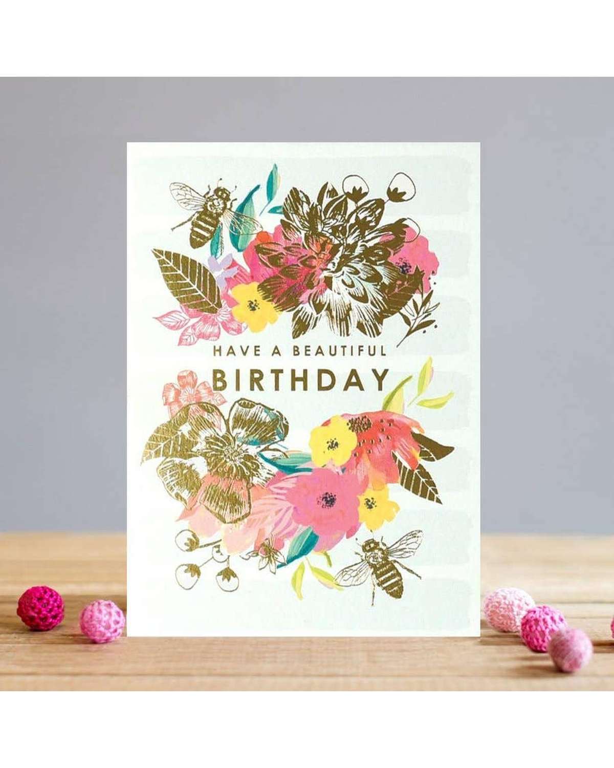 Birthday Card - Beautiful Bees