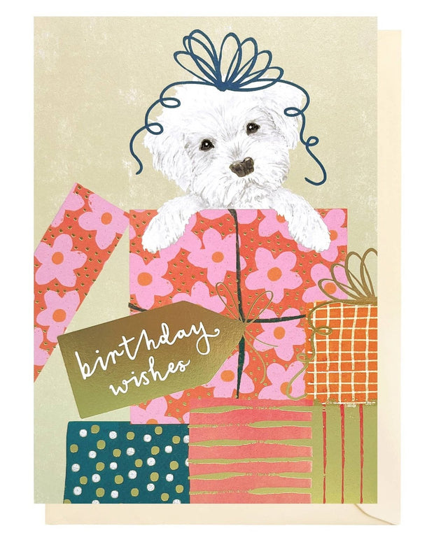 Birthday Card - Birthday Present Puppy