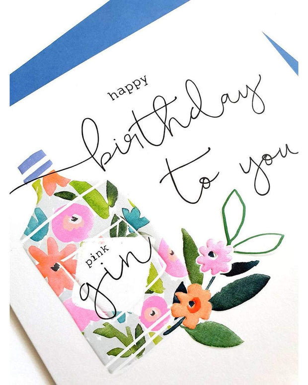 Birthday Card - Gin Bottle