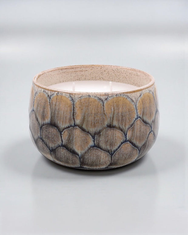 Blue Reactive Glaze Wax Candle Pot