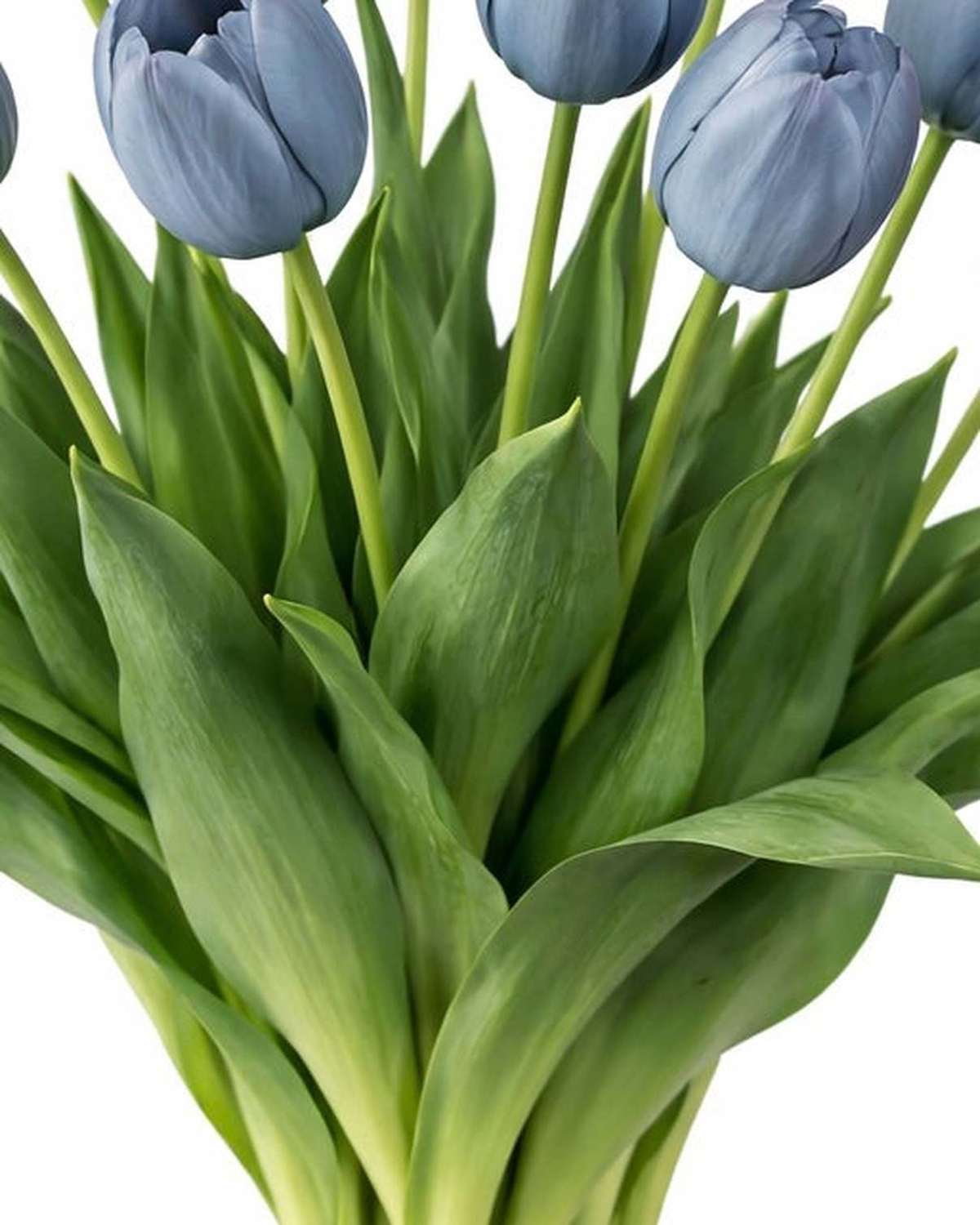 Blue Tulip Stems - Bunch of 5 Artificial Spring Flowers