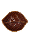 Brown Stoneware Mini Leaf Dish