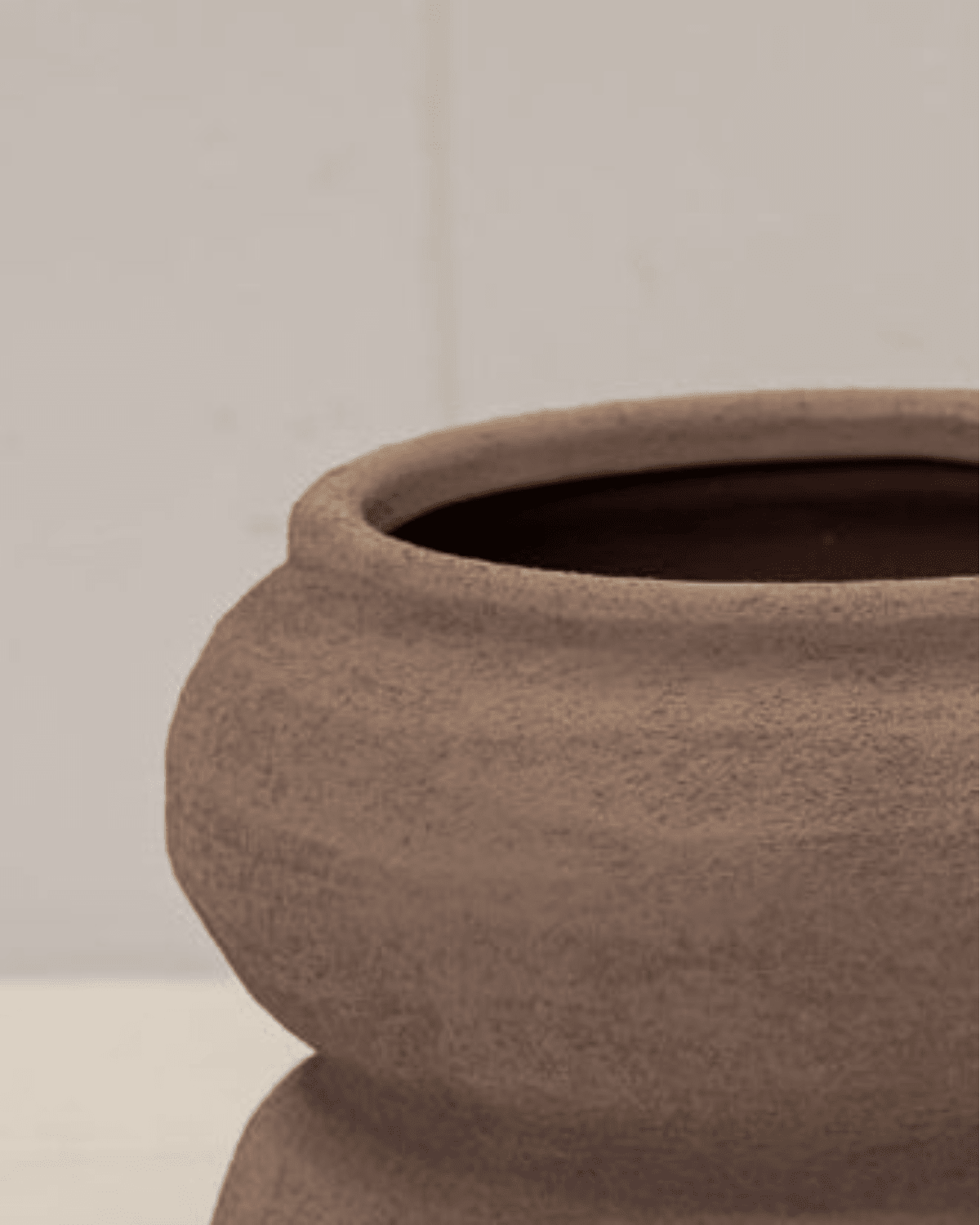 Brown Textured Sculptured Vase