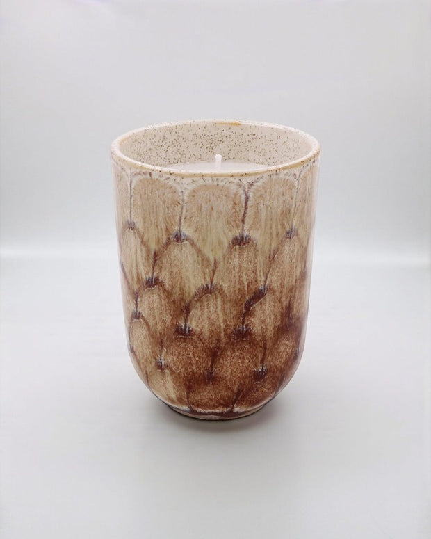 Brown Tortoise Shell Wax Candle