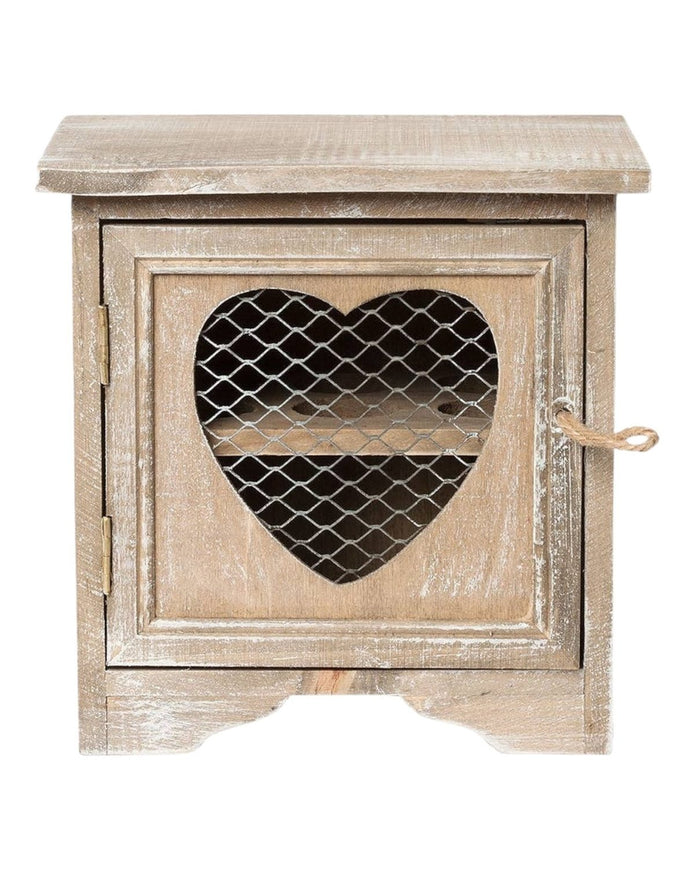 Brown Wood Heart Egg Egg Cabinet