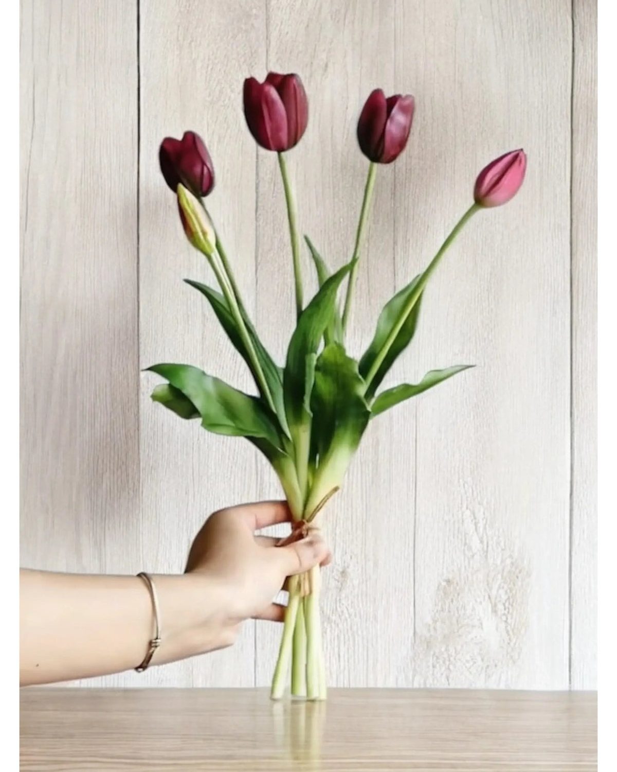 White Spring Tulip Stems - Bunch of Five- Lulu Loves  Lulu Loves Home 