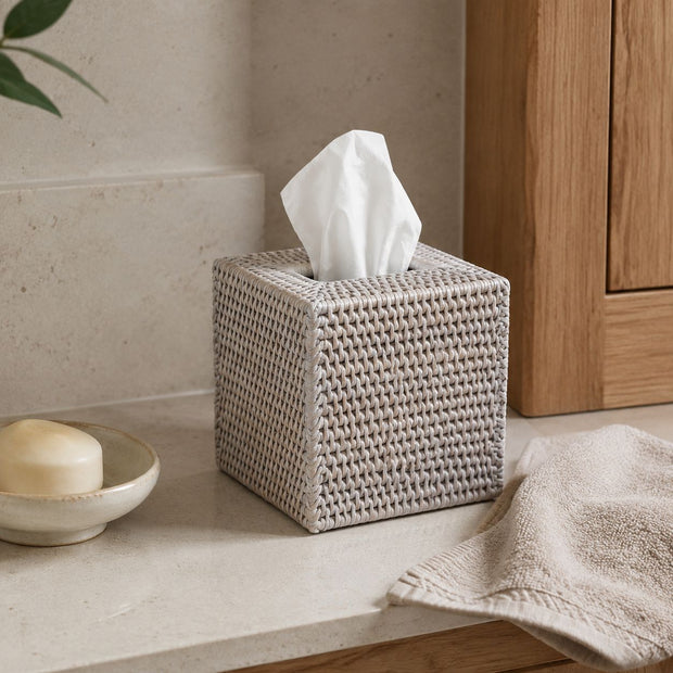 Wickham Rattan Square Tissue Box