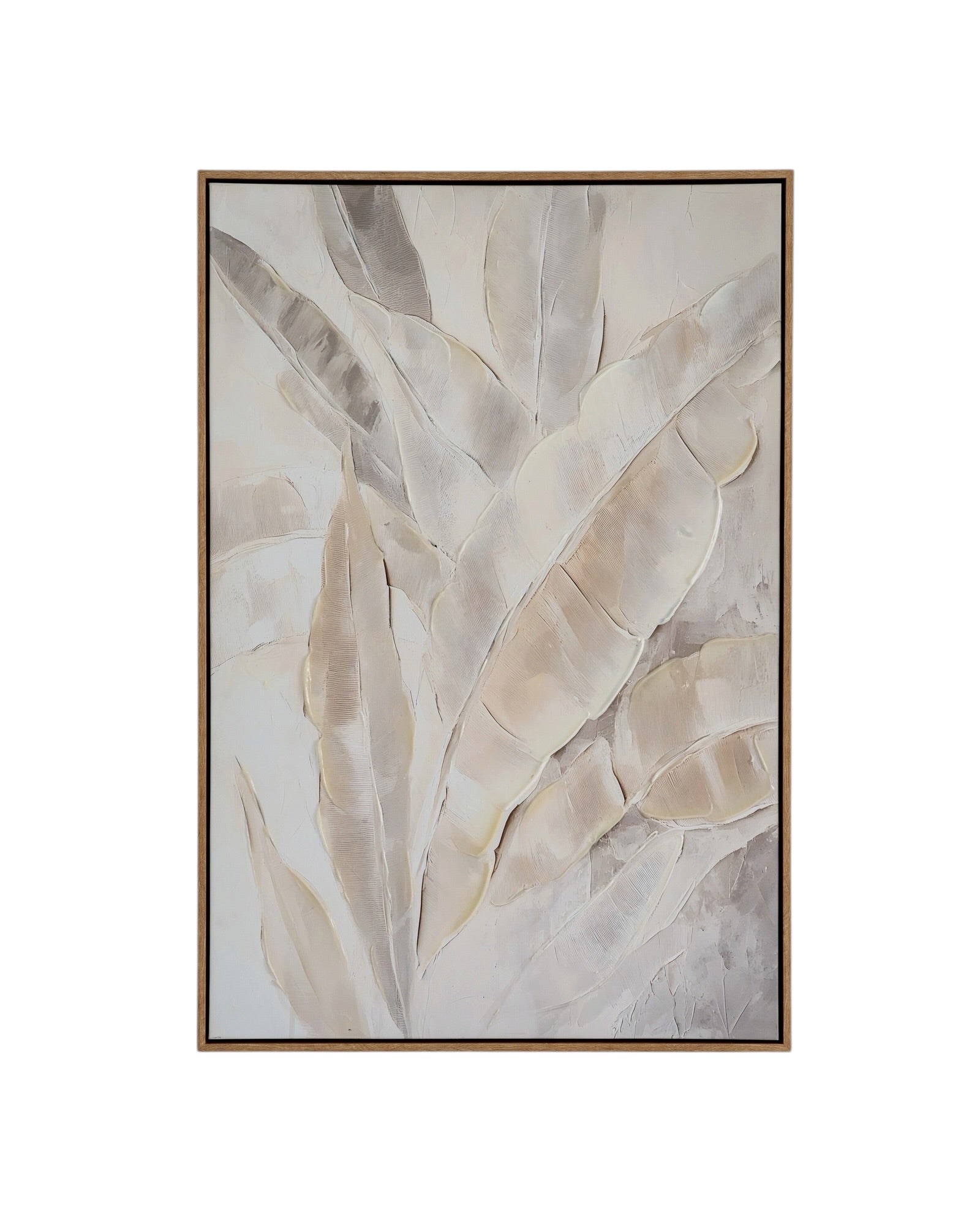 Large neutral feather wall art by Hill Interiors, framed picture featuring soft feather design for elegant home decor.