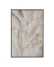 Large neutral feather wall art by Hill Interiors, framed picture featuring soft feather design for elegant home decor.