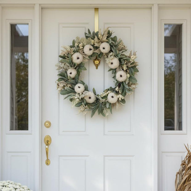 White Pumpkin Wreath