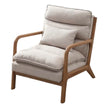 Cream Retro Wooden Framed Arm Chair