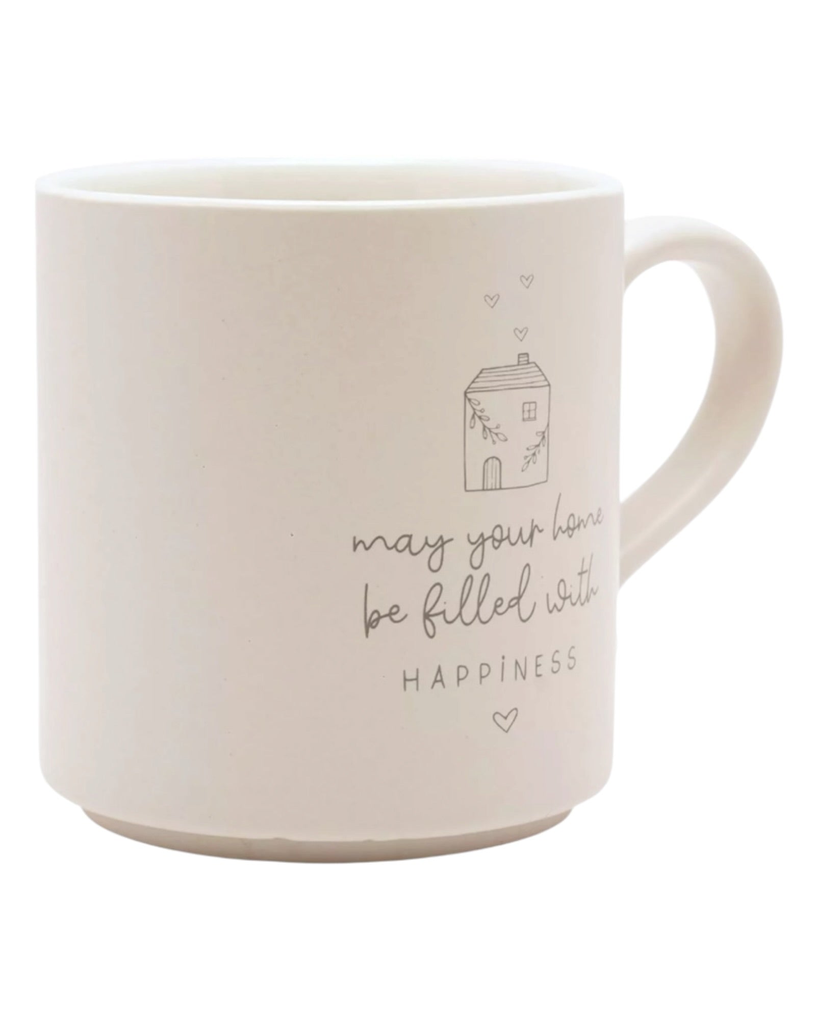 Beige Moments Mug - Happy Home - Neutral Ceramic Coffee Cup