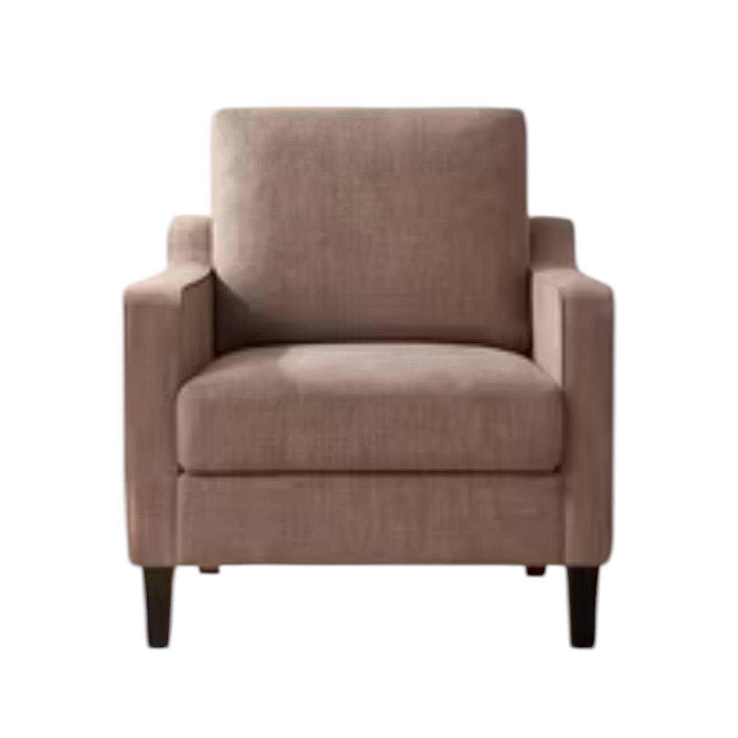 Light Brown Small Upholstered Tub Arm Chair