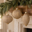 Gold Glass Glitter Bauble