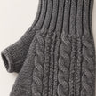 Grey Cosy Cable Knit Fingerless Gloves