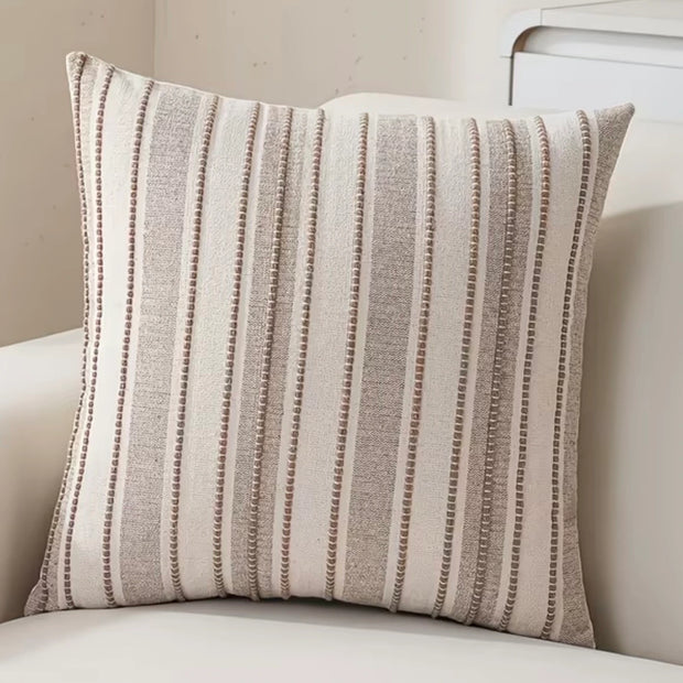 Beige stitch stripe cushion cover from Starlight Express, soft furnishings with textured fabric and stylish striped design.